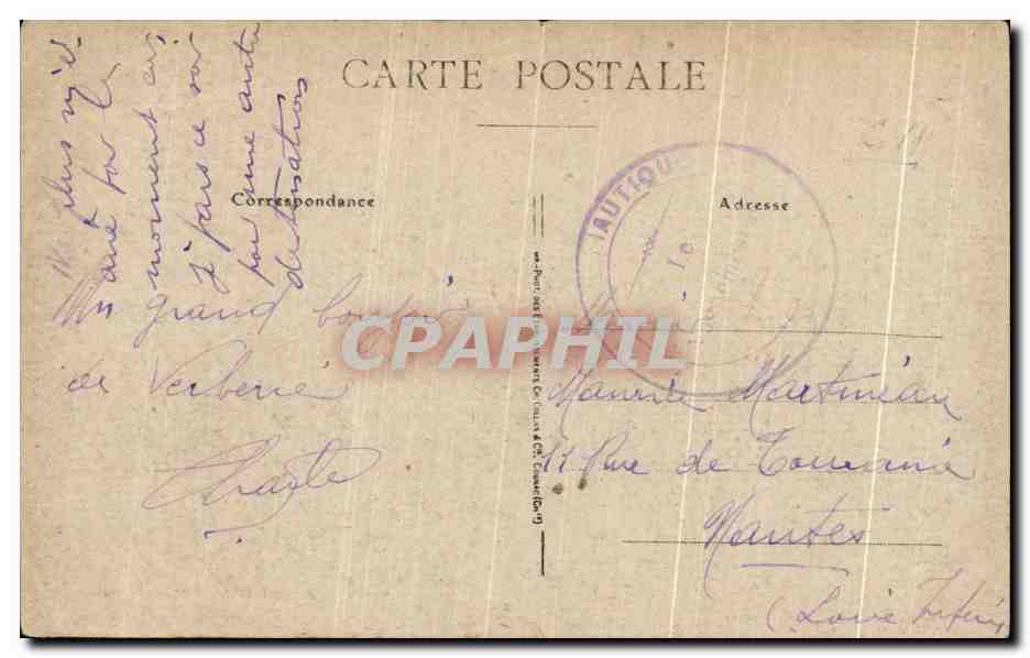 CPA Verberie Chateau d'Aramont Cour d'Honneur — Rückseite