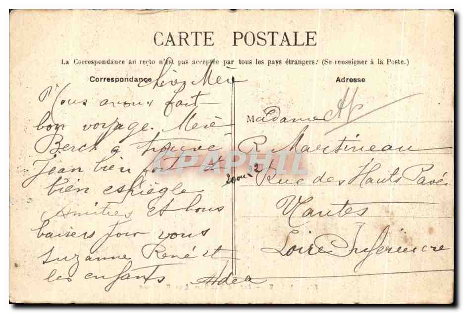 CPA Lille Jardin Vauban Les Rochers  — Verso