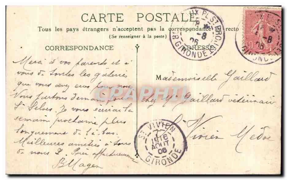 CPA Bordeaux La Cathedrale St andre  — Verso