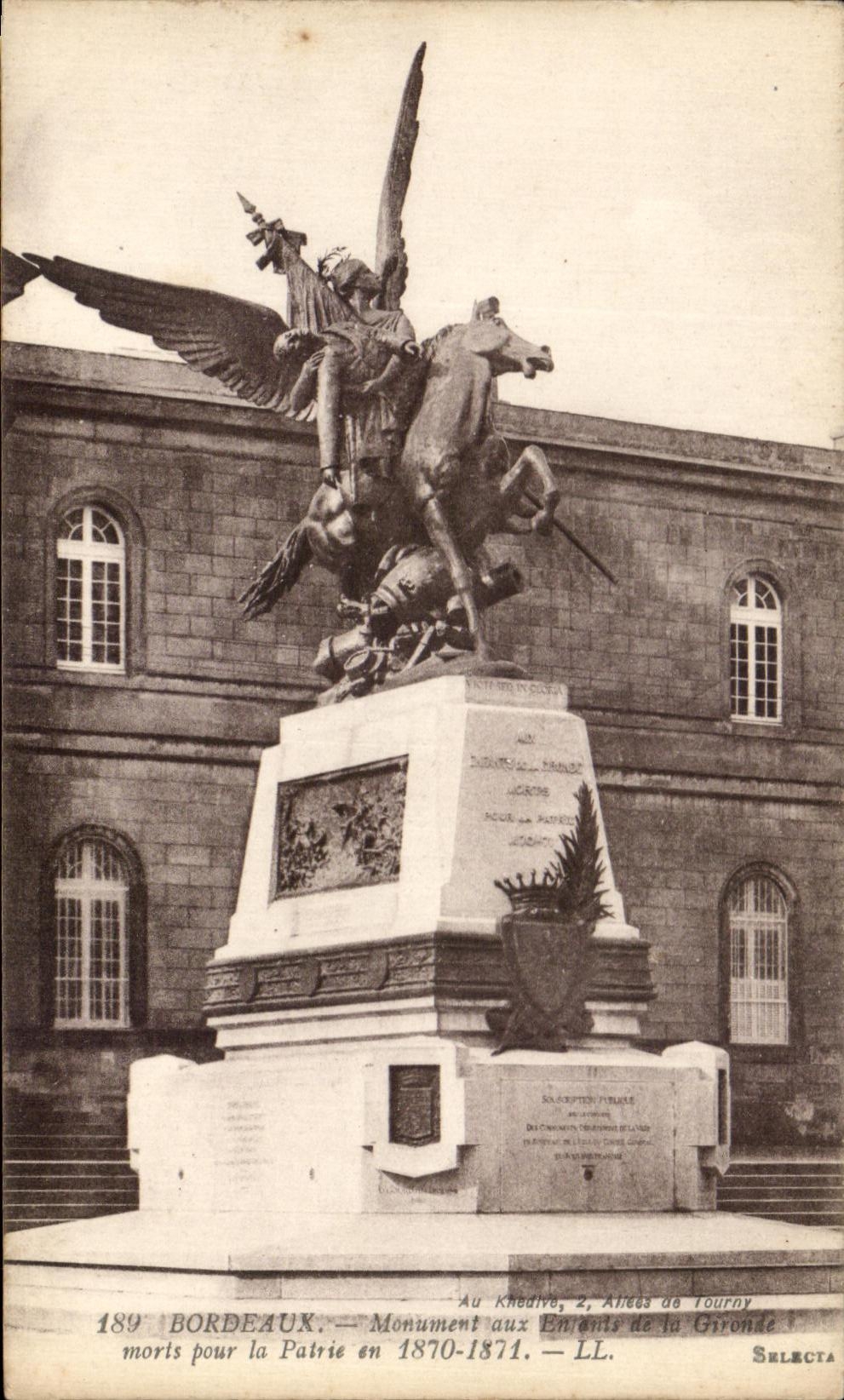 Bordeaux — Den Kindern der Gironde, die für die Vaterland in 1870-1871 gestorben sind — Selecta
