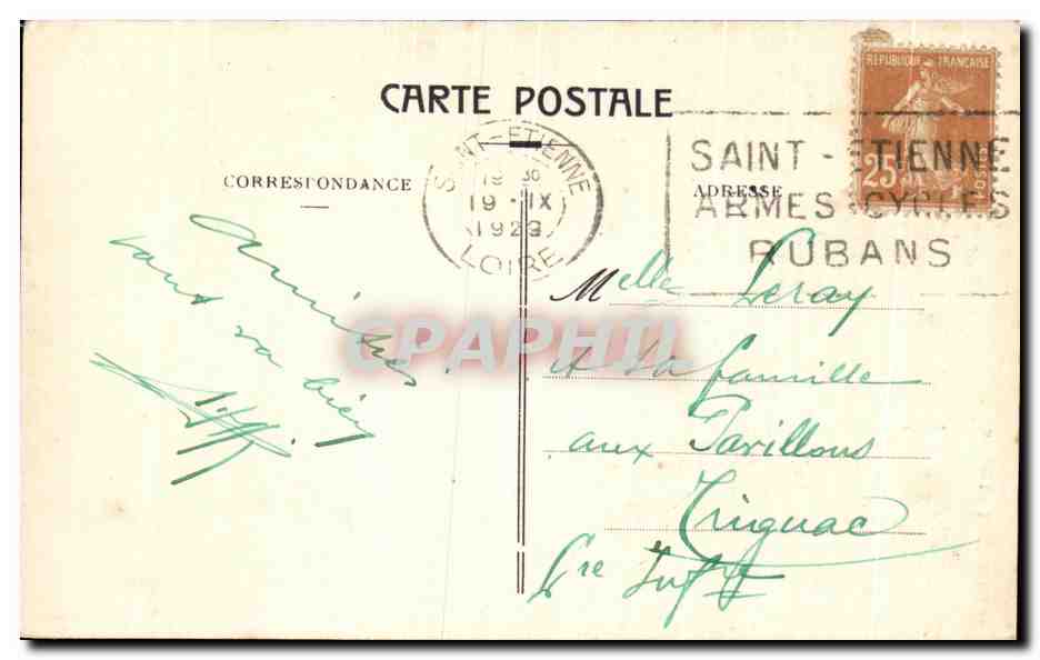 Vieux Saint-Étienne — La Grand'Église. CC. — Éditeur CC. — Rückseite