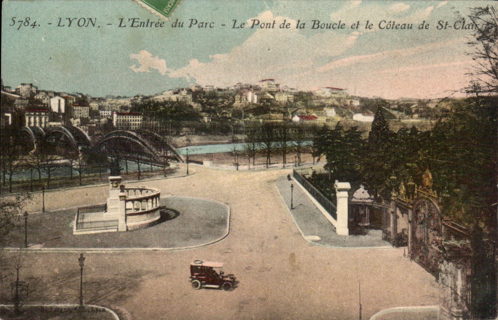 LYON - L'Entrée du Parc - Le Pont de la Boucle et le Côteau de St-Clair - S. Eyres, Gil, Lyon, n° 5784