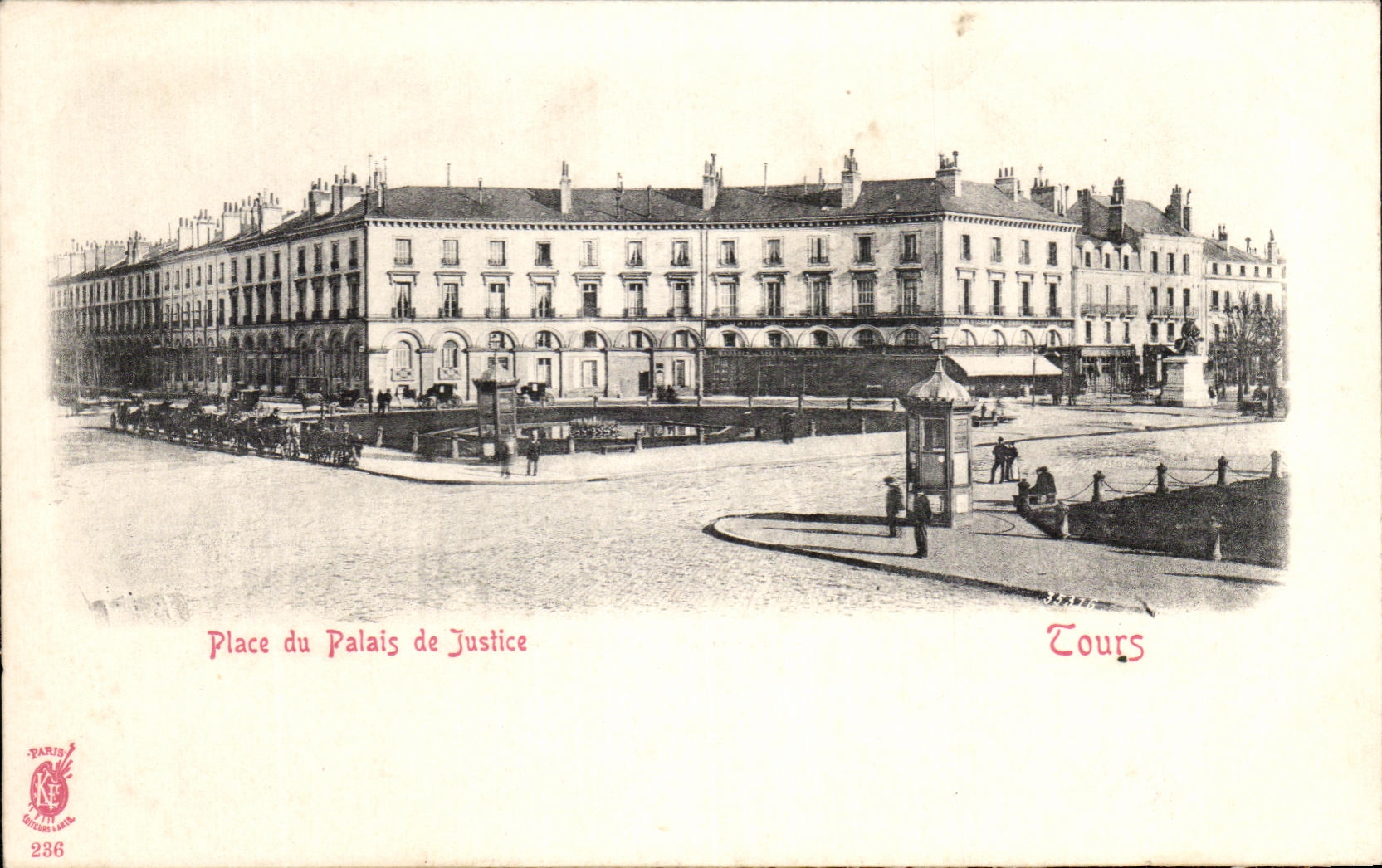 CPA Place du Palais de Justice Tours 