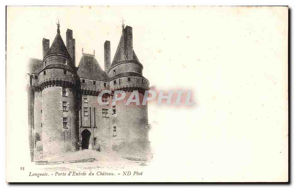 CPA Langeais Porte d'Entree du Chateau
