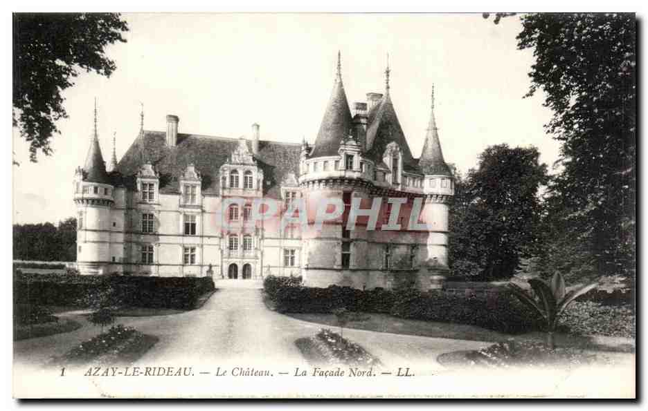 CPA Azay Le Rideau Le Chateau La Facade Nord 