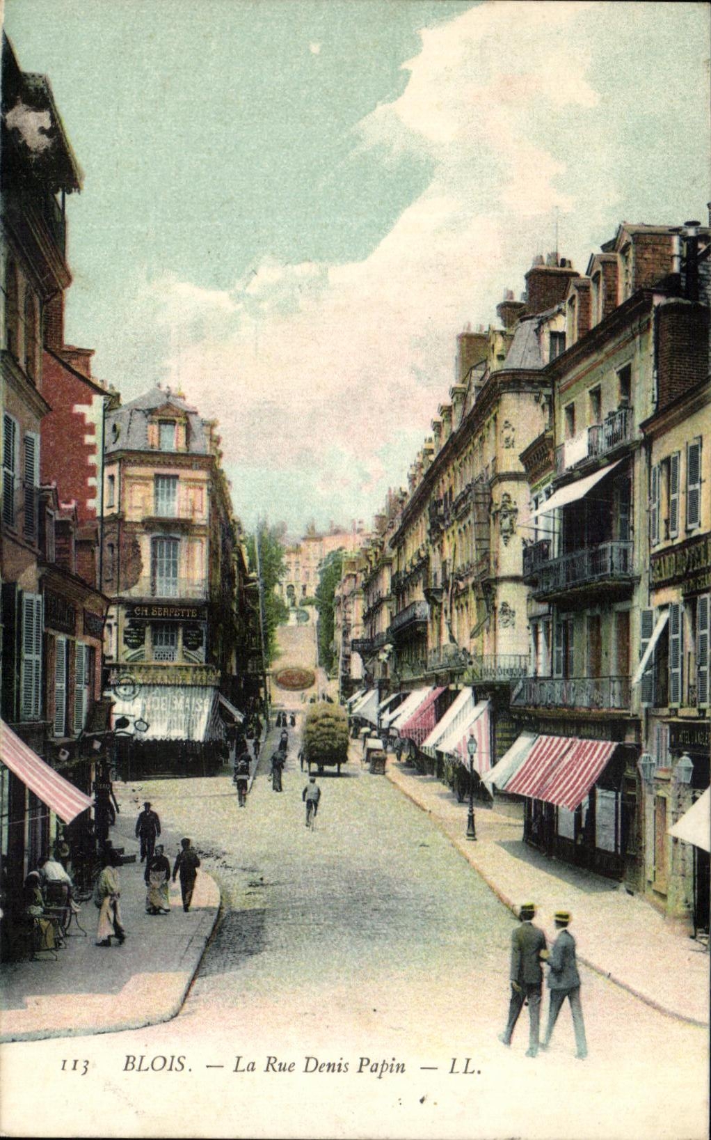 CPA Blois La Rue Denis Papin 