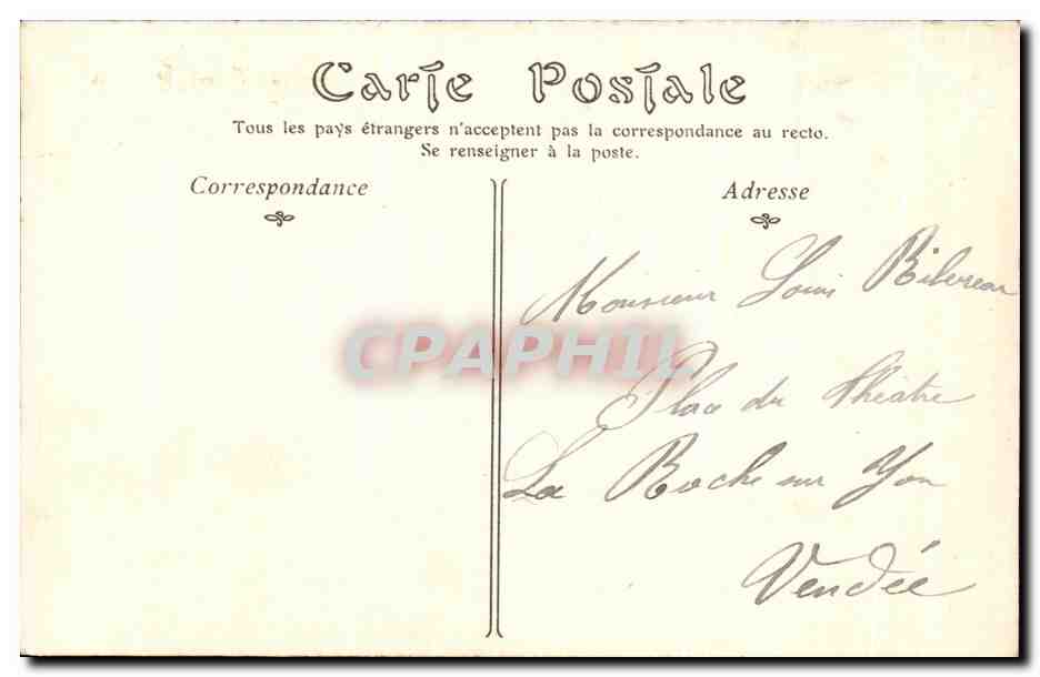 CPA Moret La Porte de bourgogne ou du Pont  — Verso