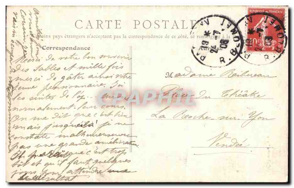 CPA Maison de Sante de la Rue Blomet Le Jardin Paris  — Rückseite