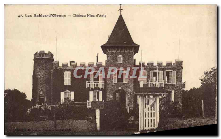 CPA Les Sables d'Olonne Chateau Nina D'Asty 