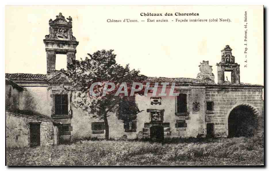 CPA Chateau d'Usson Etat ancien Facade Interieure 