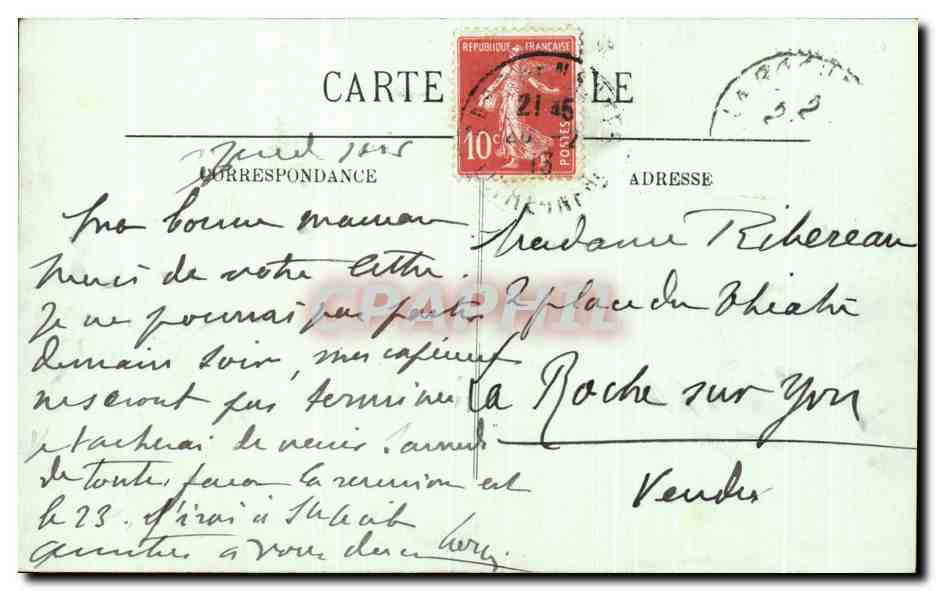 CPA Nantes l'Eglise Saint Similien  — Rückseite