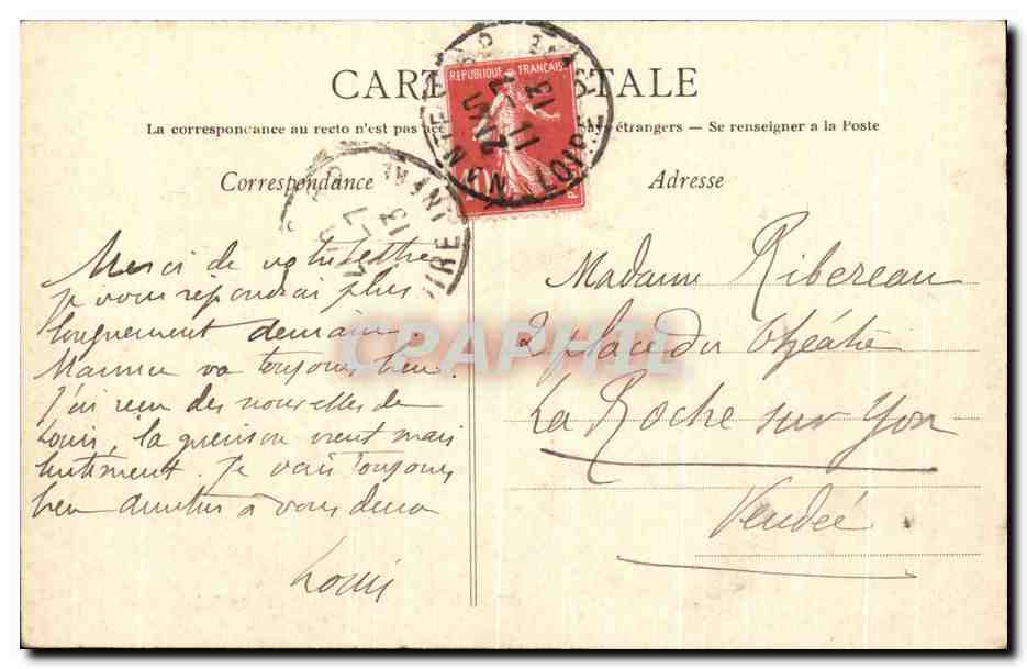 CPA Nantes Un Coin du Cours Saint Pierre La chapelle du Chateau — Verso