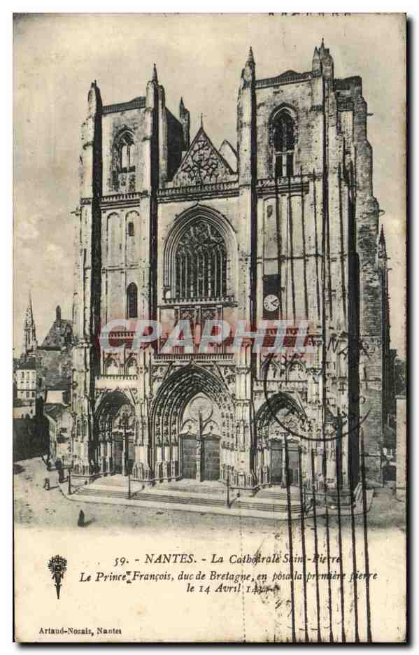 CPA Nantes La Cathedrale Saint Le Prince Francois duc de Bretagne