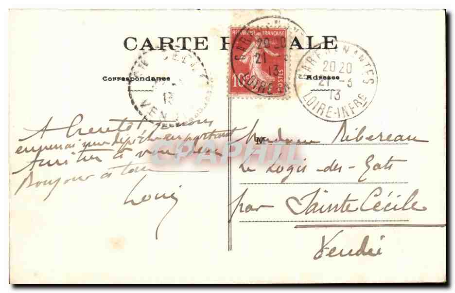 CPA Nantes Le Chateau de la Duchesse Anne l'Entree — Verso