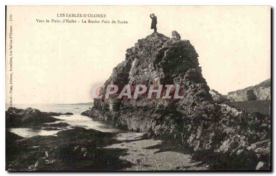 Les Sables-d'Olonne — Verso il Puits d'Eofer - La Roche Pain de Sucre — editore Pons, n° 4251