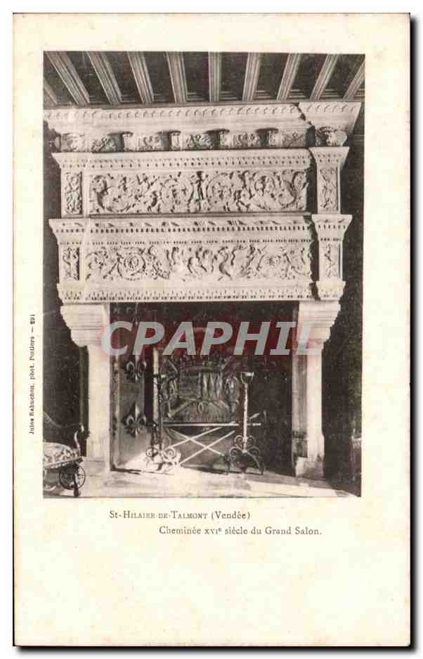 CPA St Hilaire De Talmont Cheminee du Grand Salon
