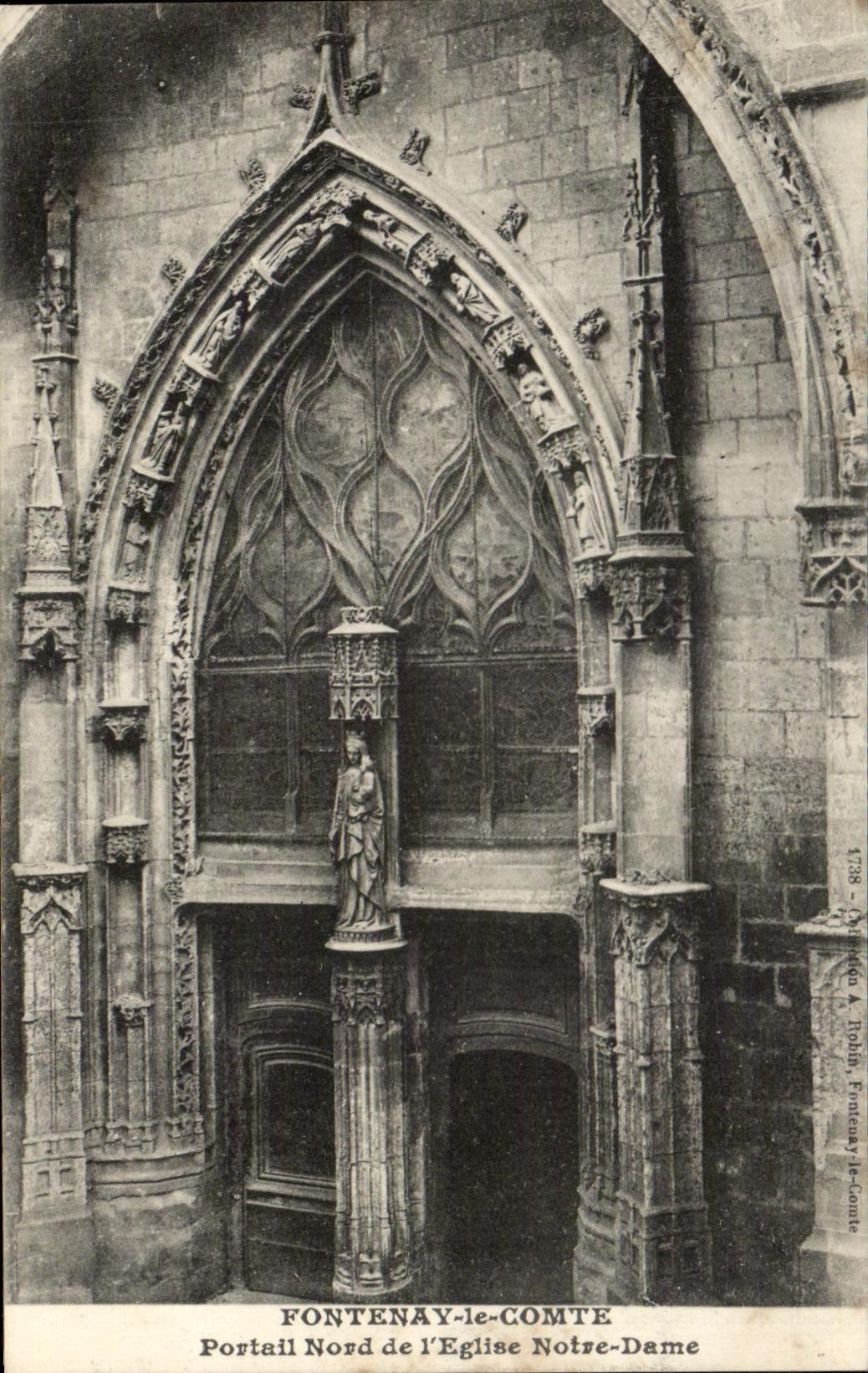Fontenay-le-Comte — Portail Nord de l'Église Notre-Dame — éditeur A. Rolin