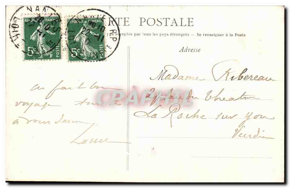 CPA Nantes Vue Generale Du Port Bateaux — Rückseite