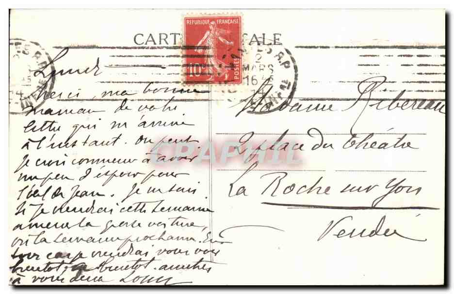 CPA Nantes Bois Du Petit Port Le Dolmen — Verso