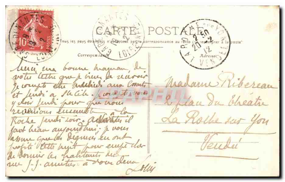 CPA Nantes Chateau Grand logis le donjon  — Verso