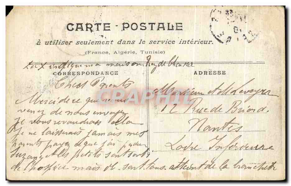 CPA Colombes Carrefour Des 4 Routes Inondations 1910 — Rückseite