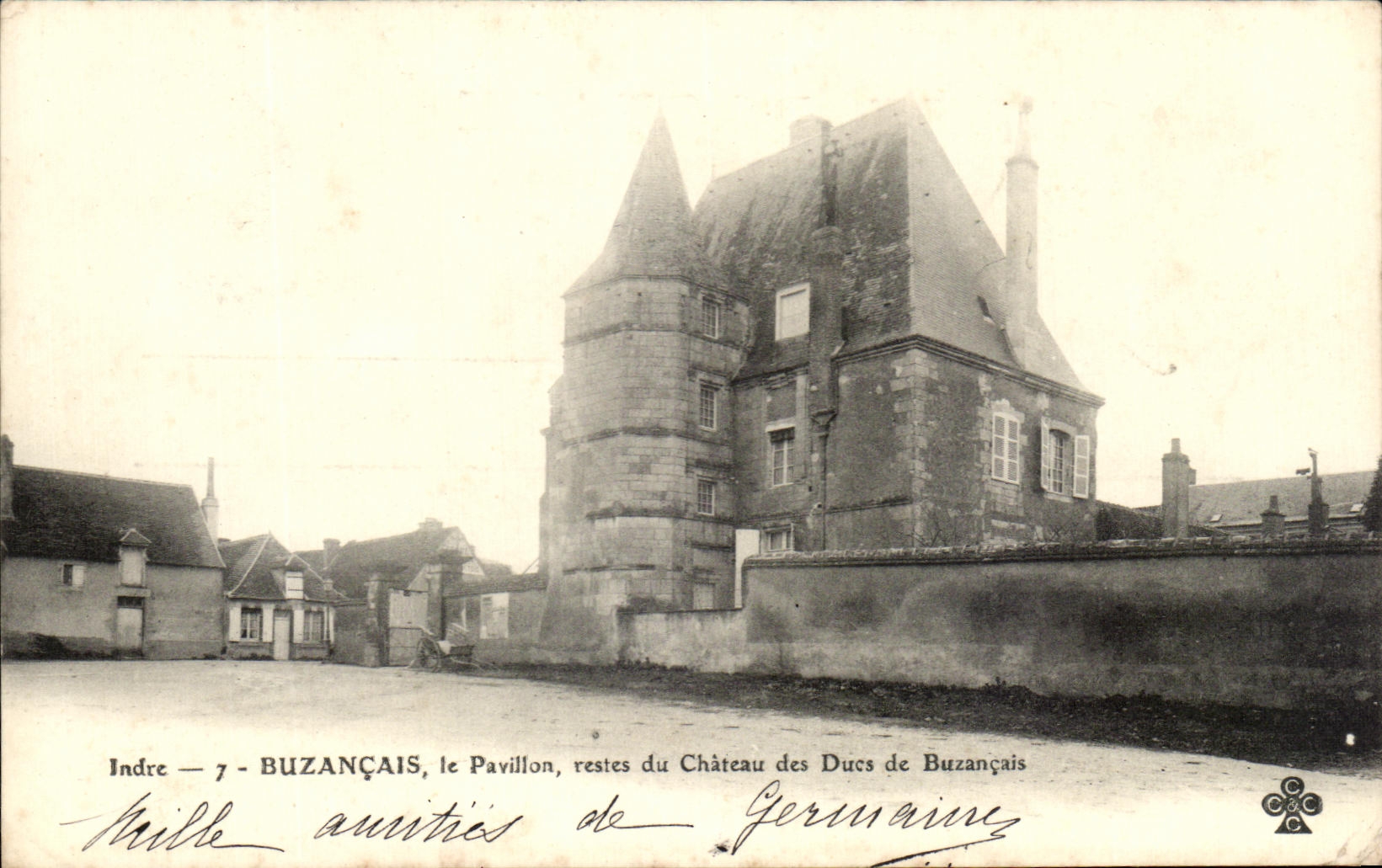 Buzançais, le Pavillon, restes du Château des Ducs de Buzançais — éditeur inconnu, n° de série non visible
