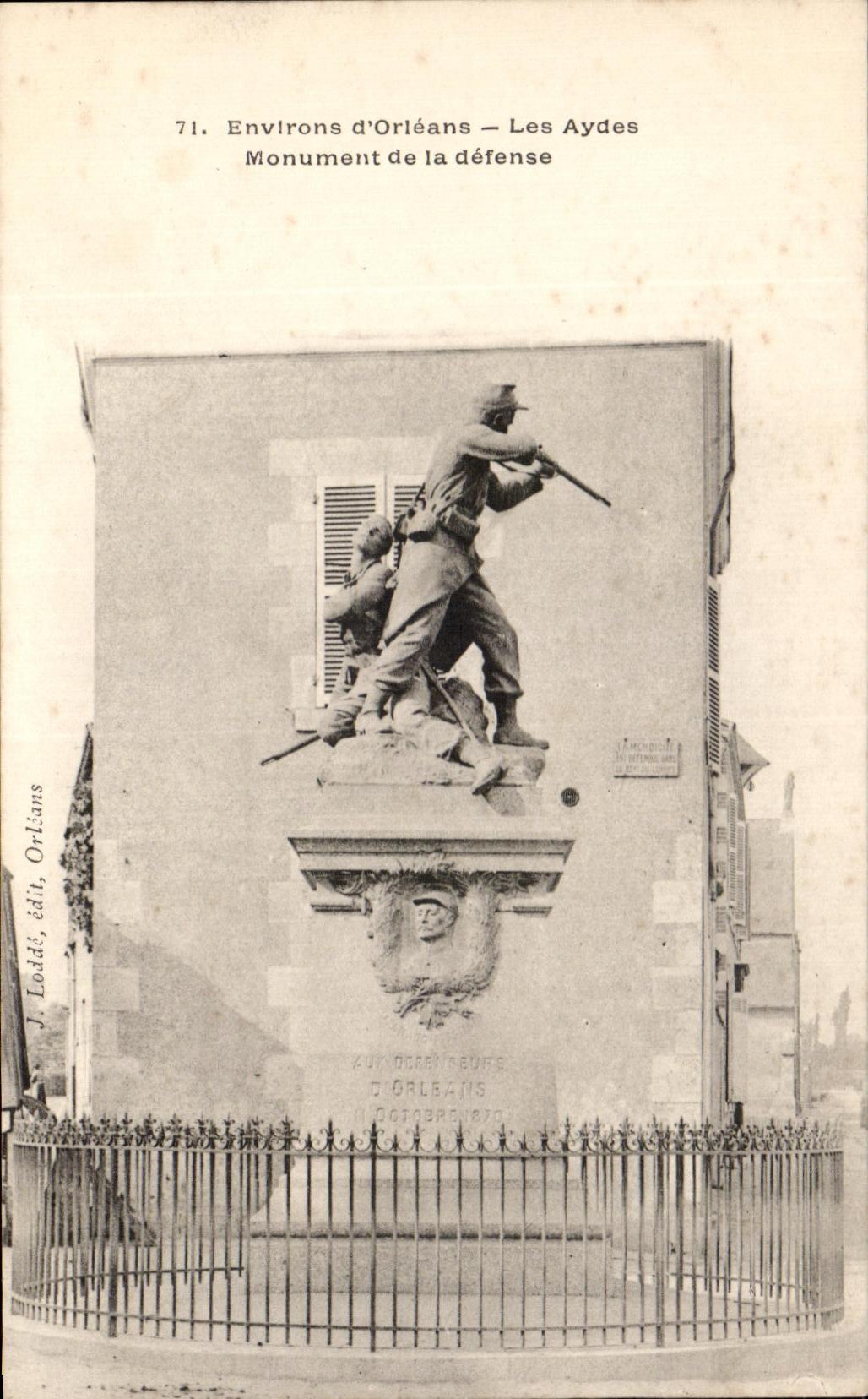 Les Aydes — Monument de la défense — J. Loddé, édit. Orléans, n°71