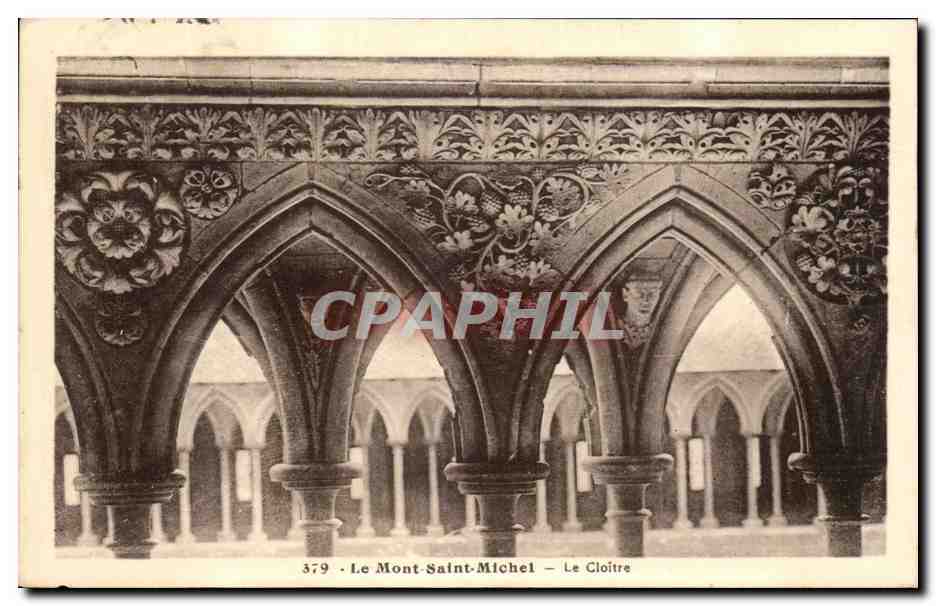 Le Mont-Saint-Michel — Le Cloître — Éditeur Laurent, Rennes, n° 379
