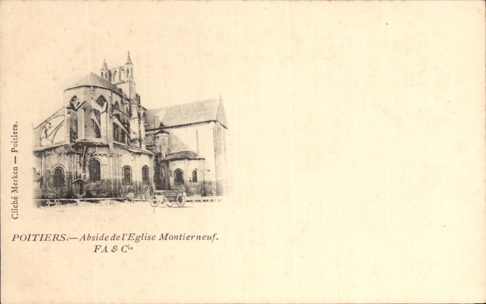 CPA Poitiers Abside de l'Eglise Montierneuf