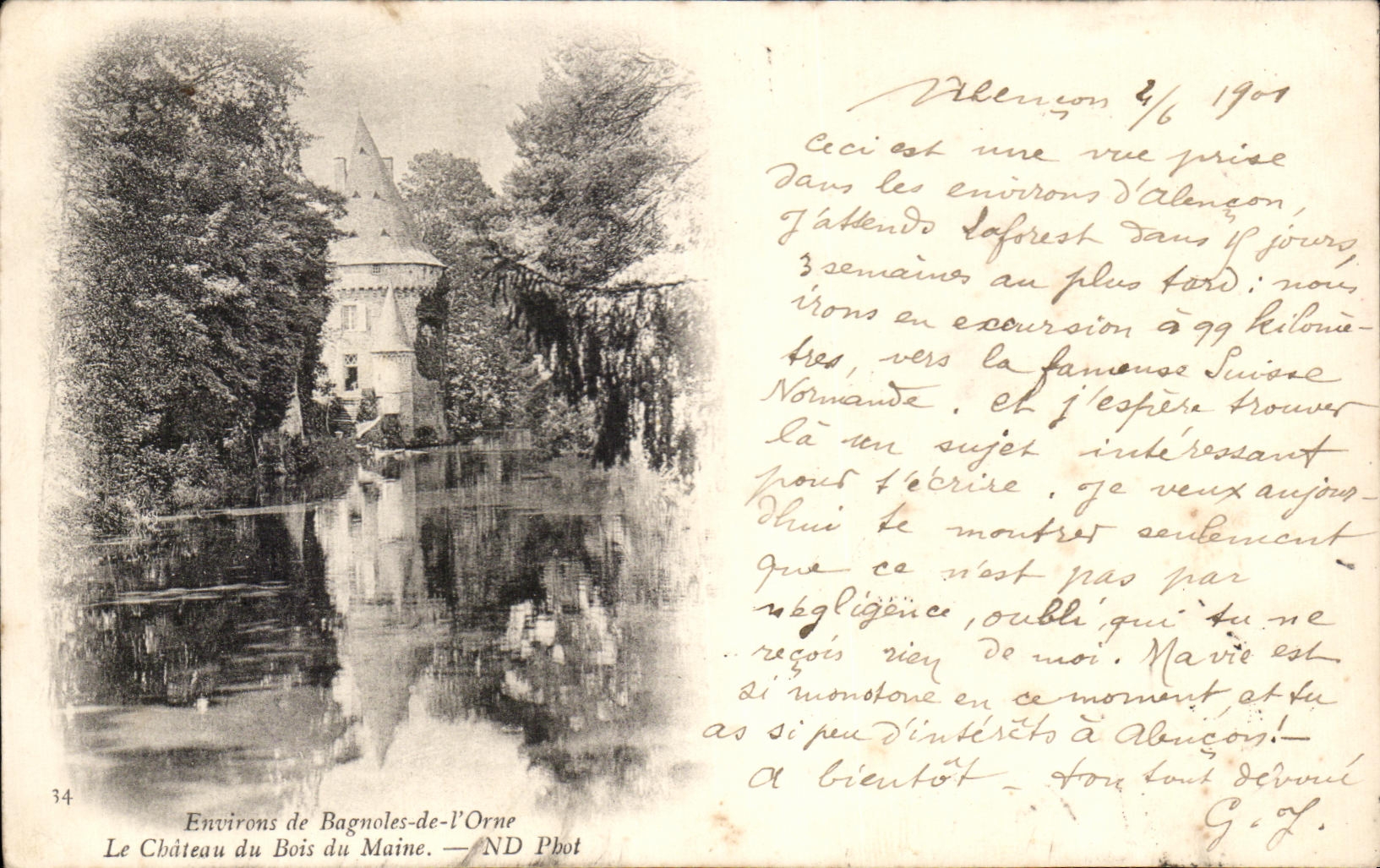CPA Environs de Bagnoles de l'Orne Le Chateau du Bois du Maine 