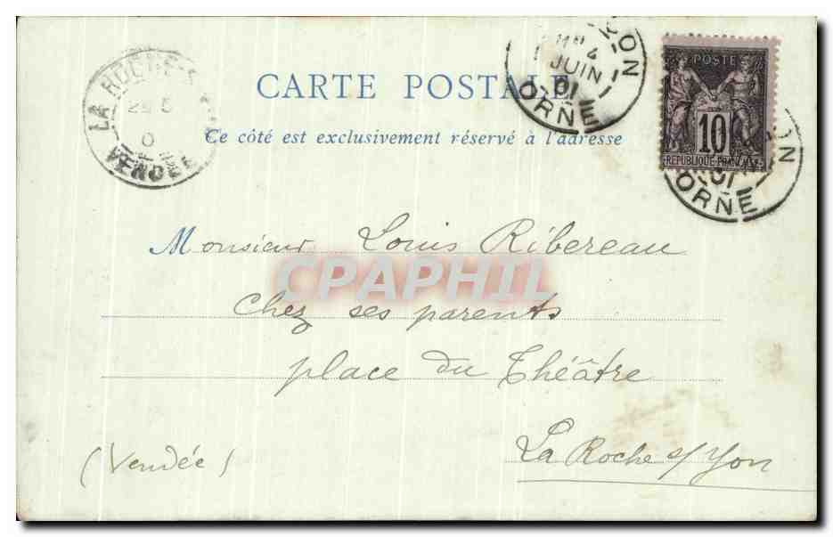 CPA Environs de Bagnoles de l'Orne Le Chateau du Bois du Maine  — Rückseite