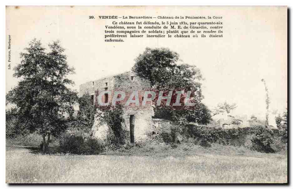 CPA Vendee La Bernardiere Chateau de la Penissiere la Cour 