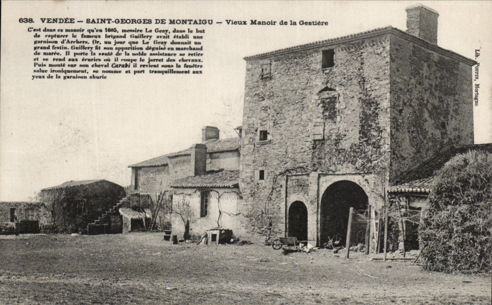 VENDÉE — SAINT-GEORGES DE MONTAIGU — Altes Schloss der Gestiére — Lib. Portin, Mortagne