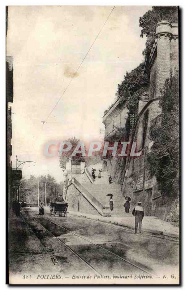 CPA Poitiers Entree de Poitiers Boulevard Solferino 