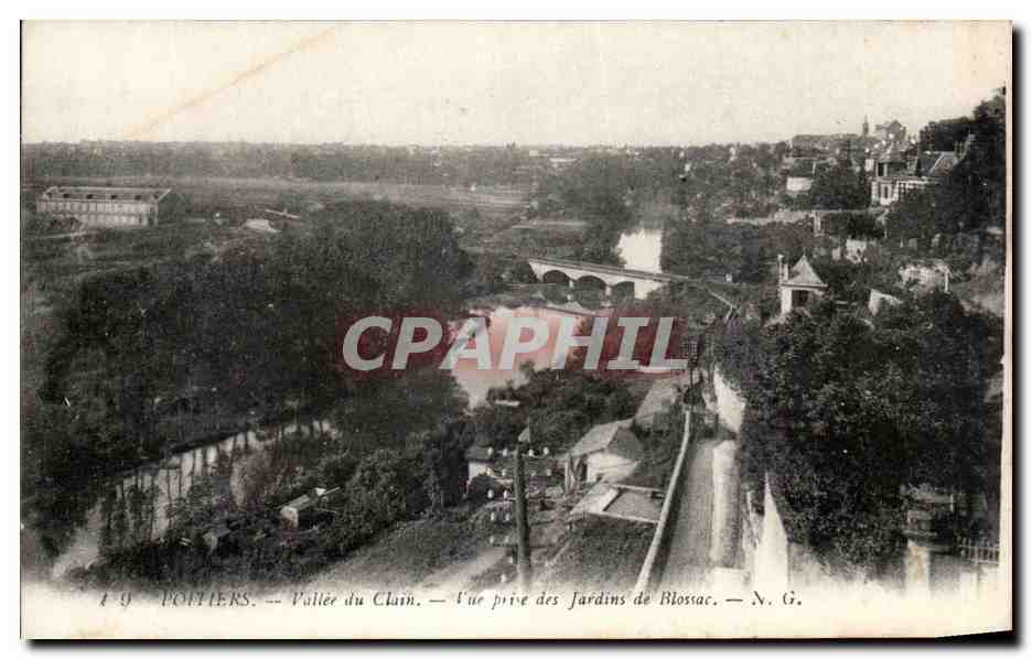 Pottiers — Vallée du Clain — Vue prise des Jardins de Blossac — N.G.