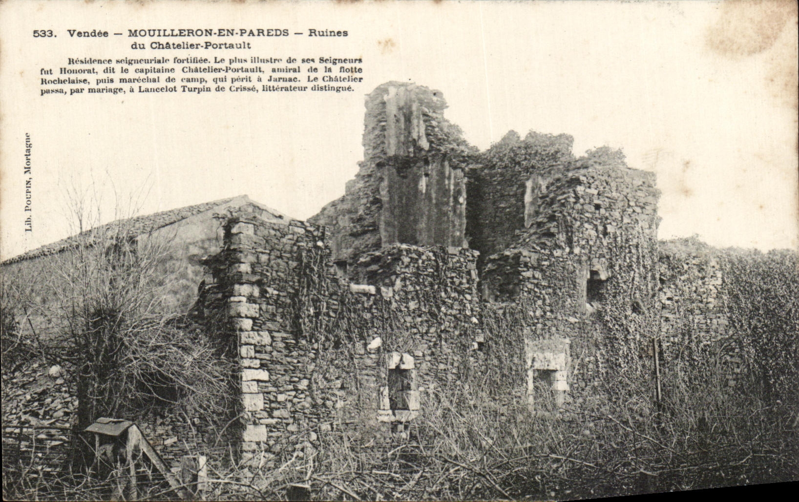 CPA Vendee Mouilleron En Pardes Ruines du Chatelier Portault 