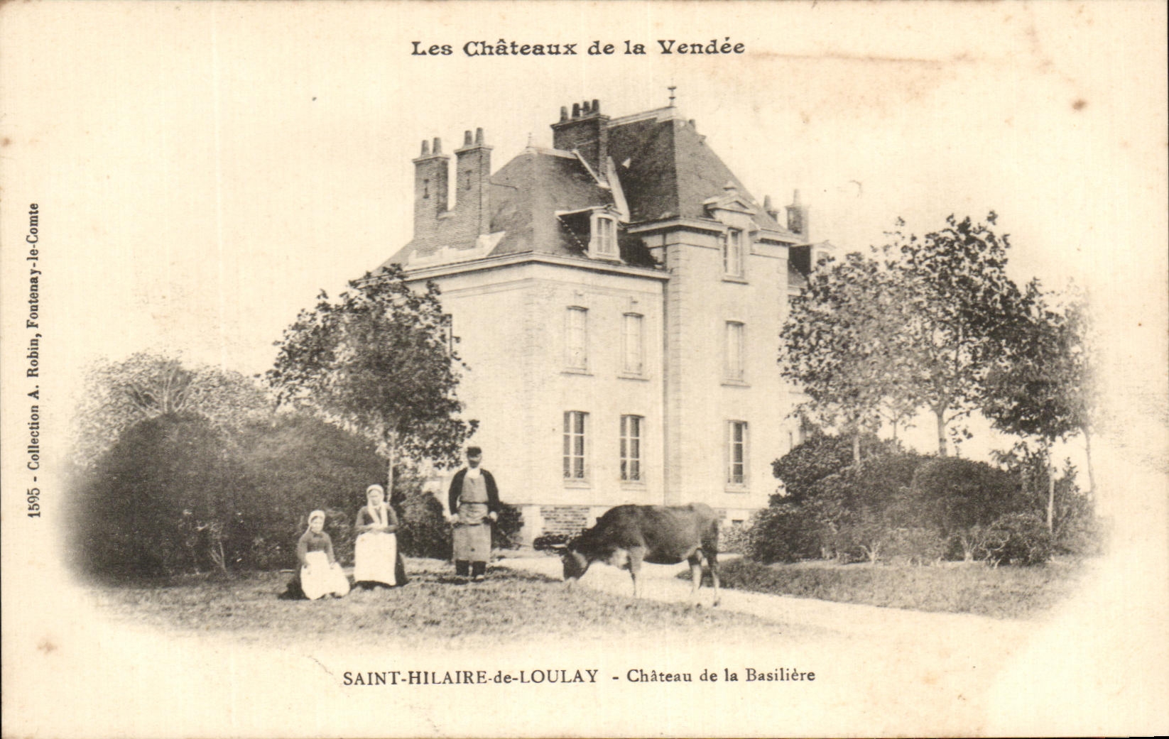 CPA Saint Hilaire de Loulay Chateau de la Basiliere Vache