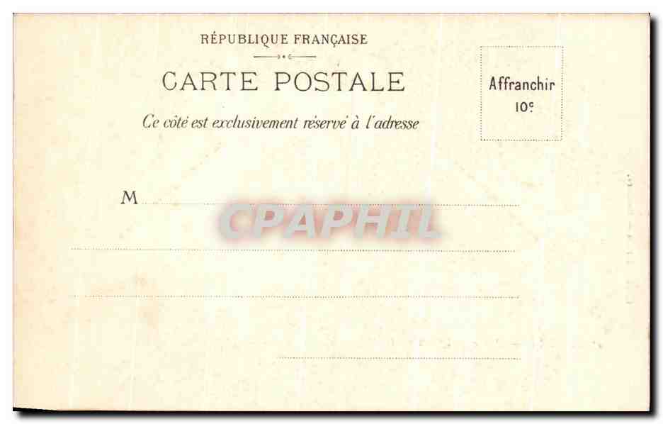 CPA Poitiers Place d'Armes et Hotel de Ville  — Verso