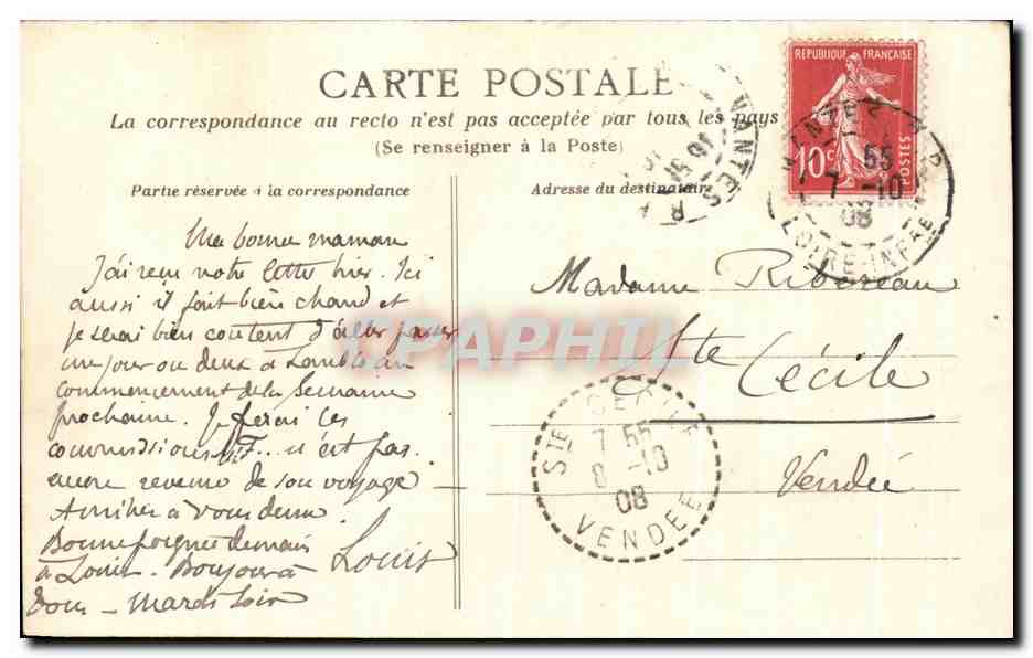 CPA Nantes Le square de L'Hotel Dieu  — Rückseite