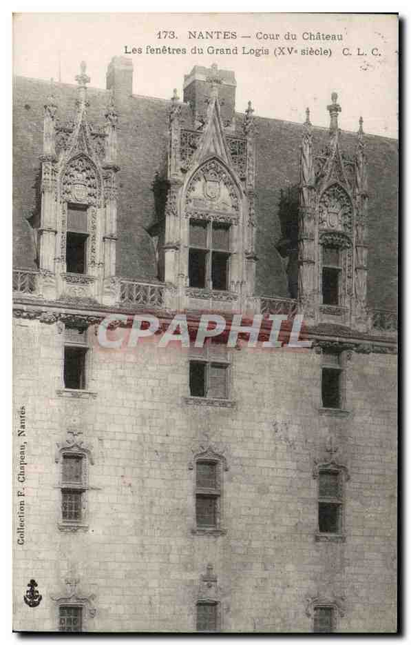 CPA Nantes Cour du Chateau Les Fenetures Du Grand Logis 