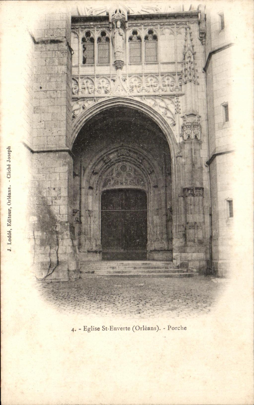 CPA Orleans Eglise St Euverte Porche 