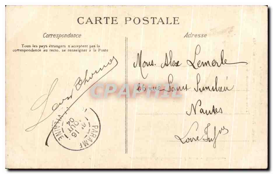 Côte d'Emeraude — Les Rochers sous Yves du Minihie — Yves du Minihie G.F. — Paramé - Rotheneuf — Verso