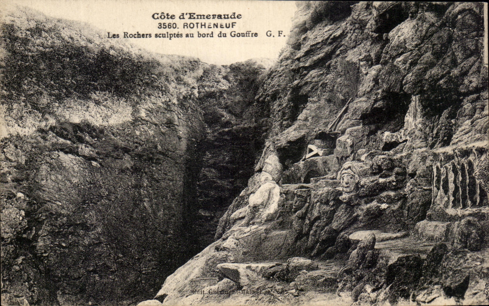 Côte d'Émeraude — Les Rochers sculptés au bord du Gouffre — G.F. (éditeur)