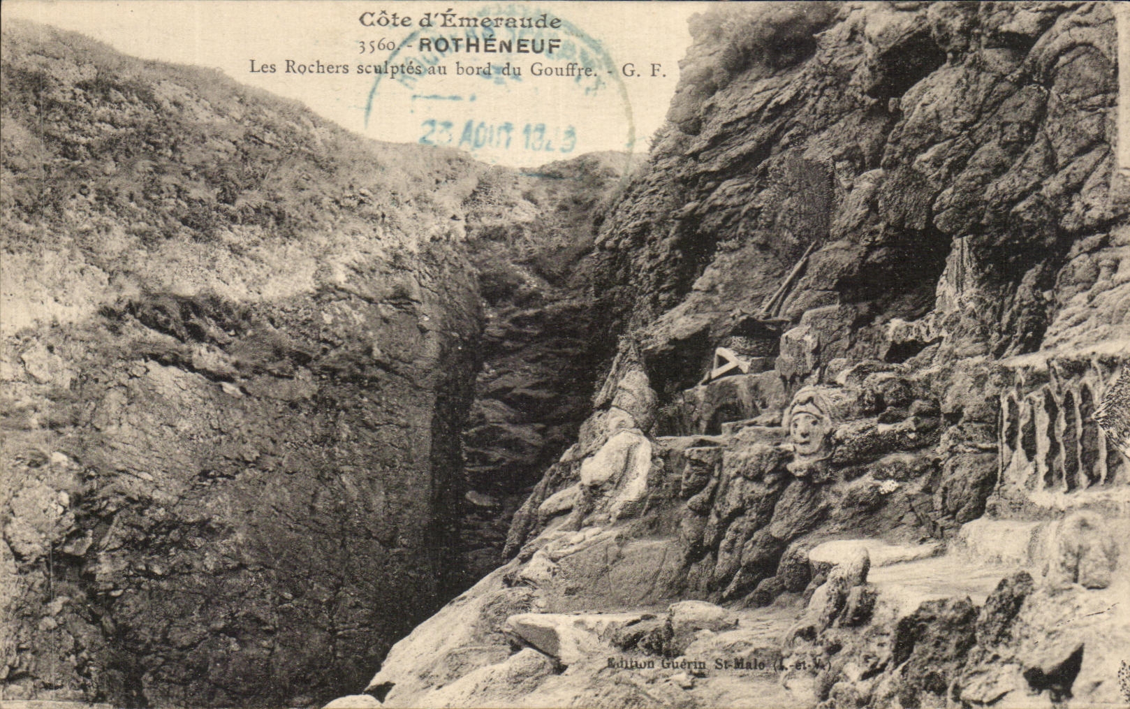 Côte d'Émeraude — Les Rochers sculptés au bord du Gouffre — Édition Guérin St-Malo (n° 3560)