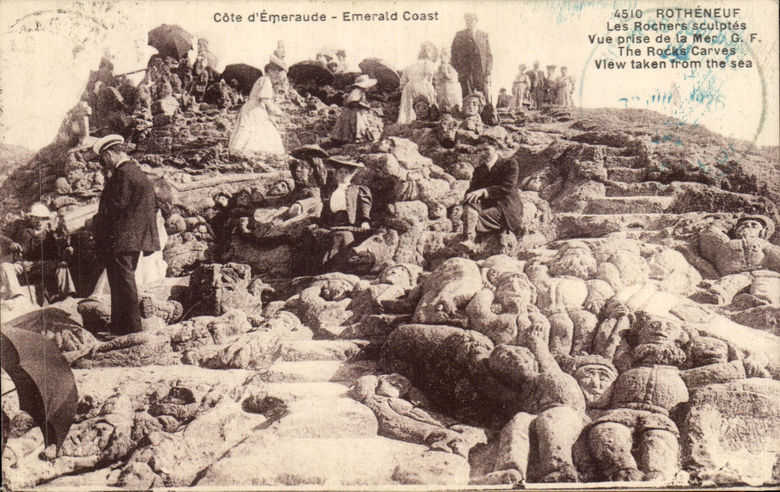 Côte d'Émeraude - Emerald Coast — Les Rochers sculptés — G. F. Rothéneuf, n° 4510