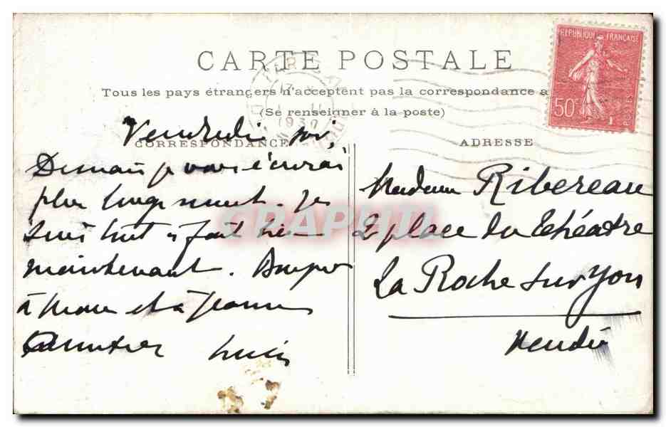CPA Paris Statue D'Etienne Marcel — Verso