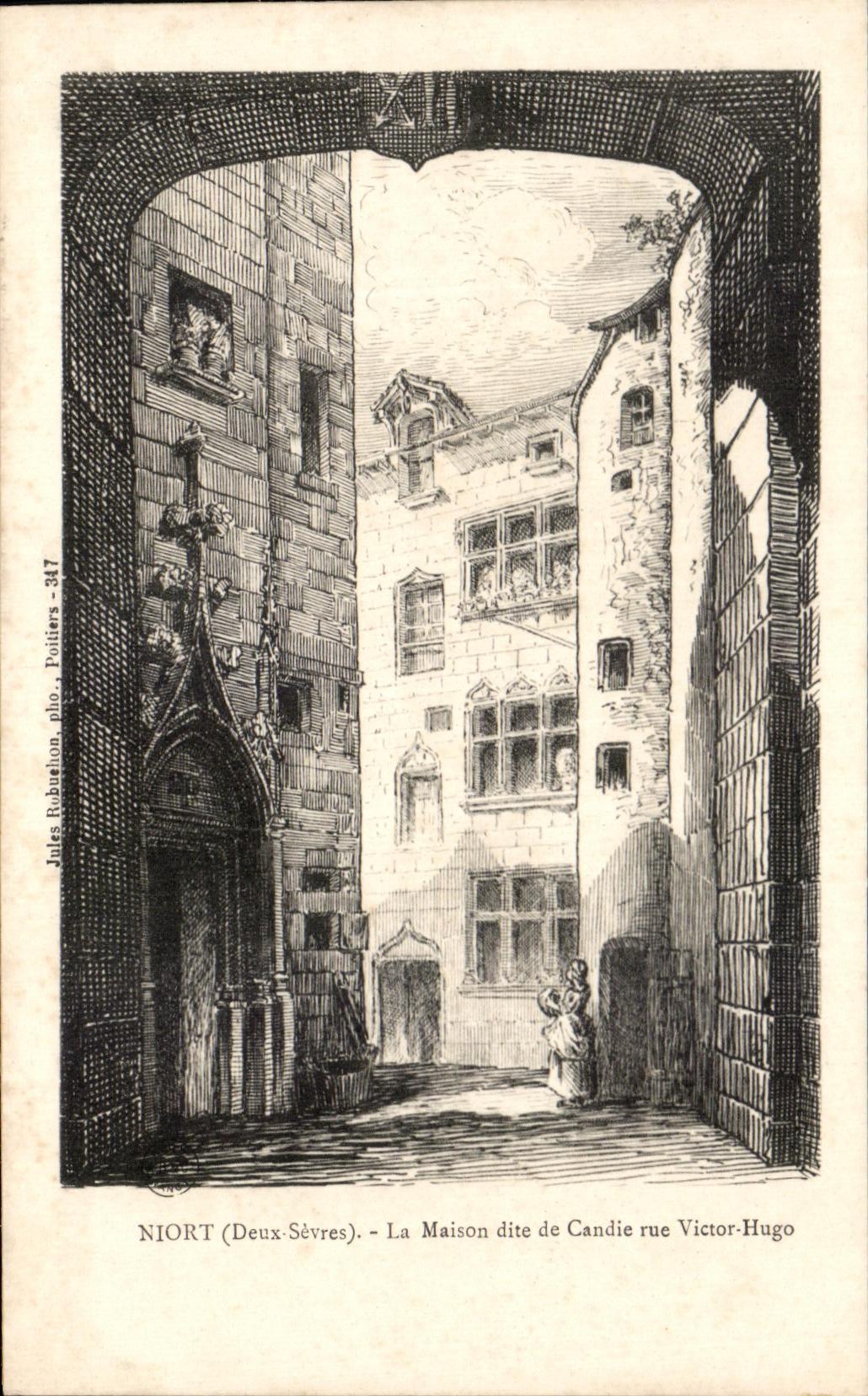 Niort (Deux-Sèvres) — The House Called Candie on Victor-Hugo Street — Jules Rubution, folded. Poitiers - 347