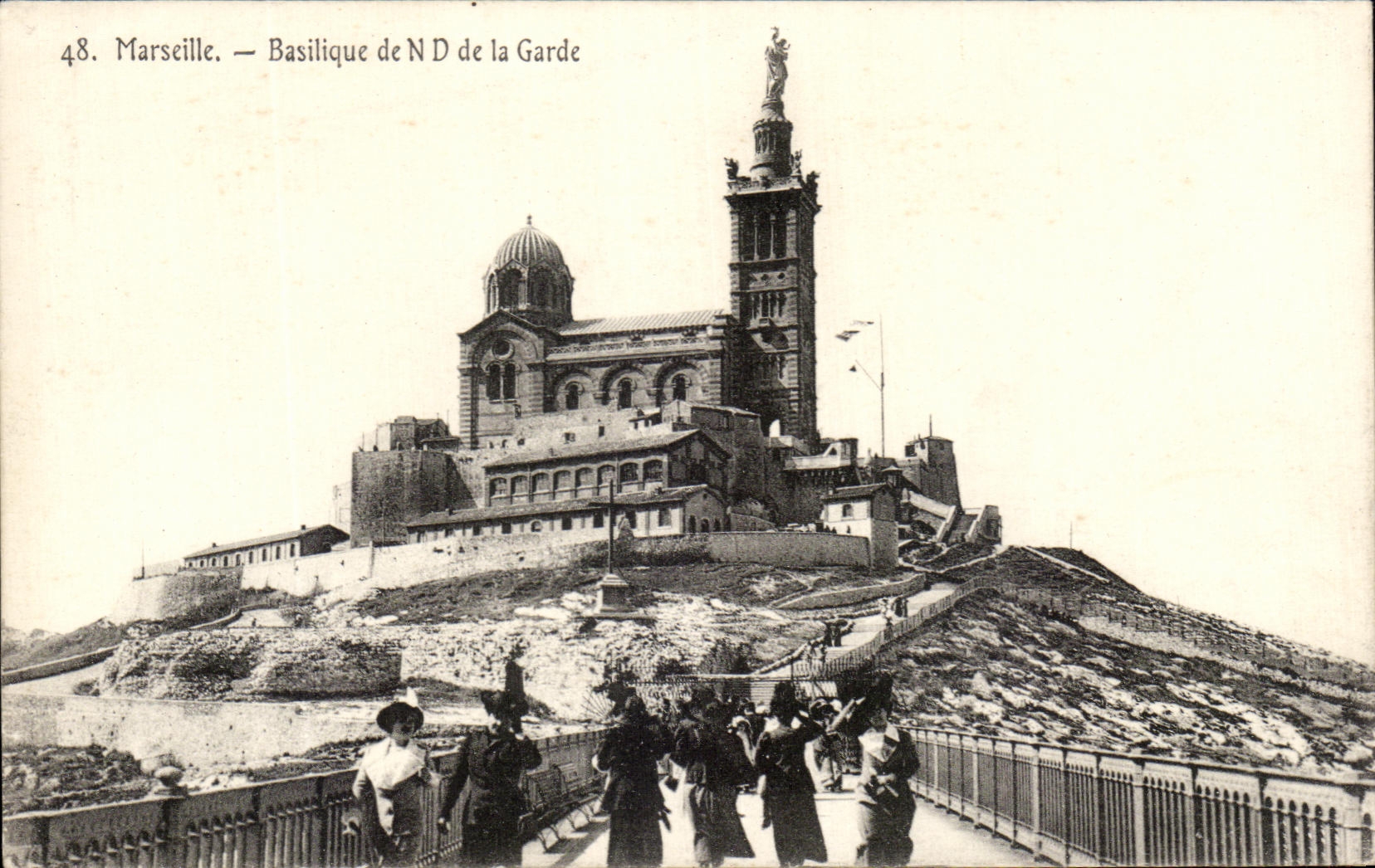 CPA Marseille Basilique De ND De La Garde