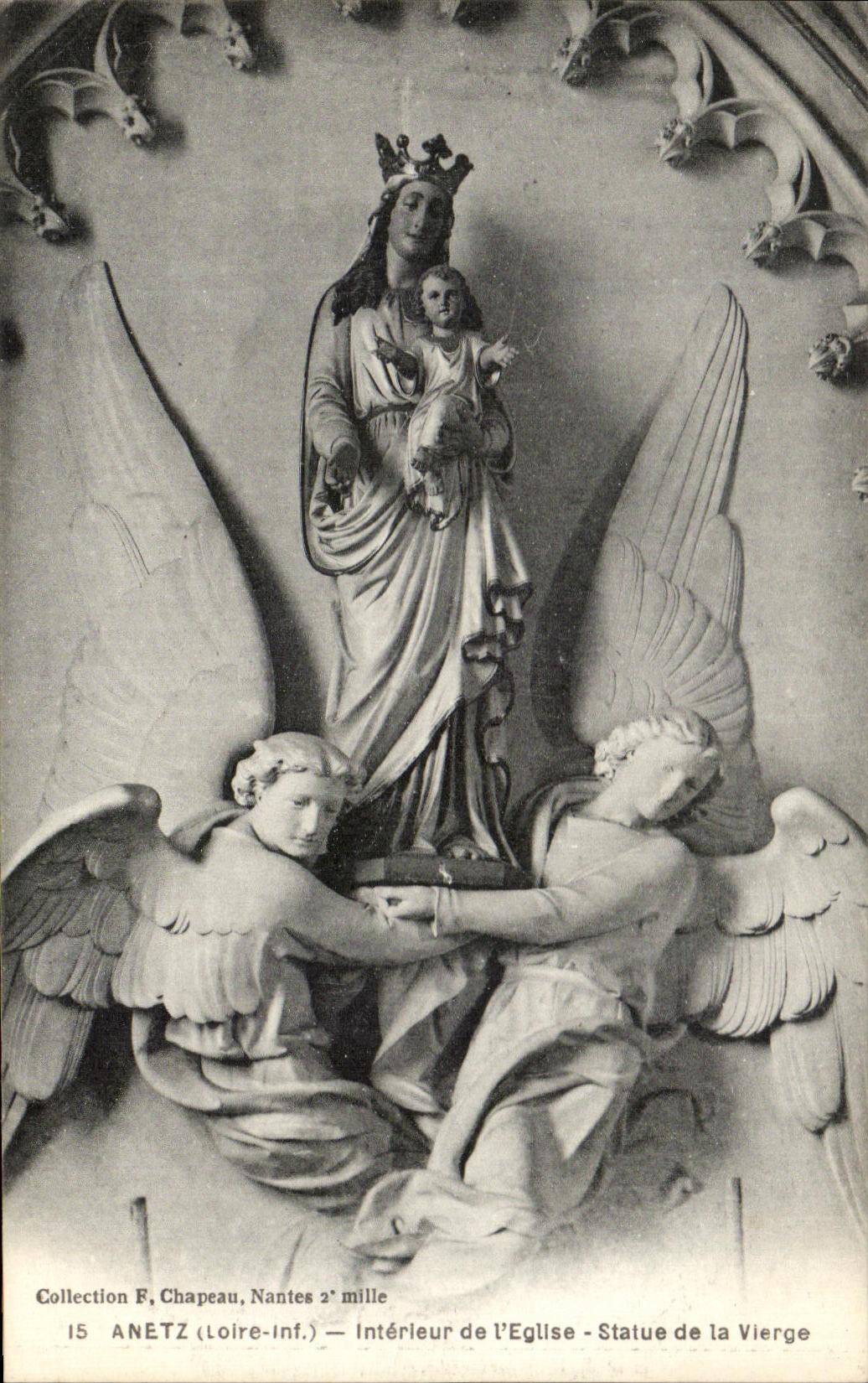 CPA Anetz Interure De l'Eglise Statue De La Vierge