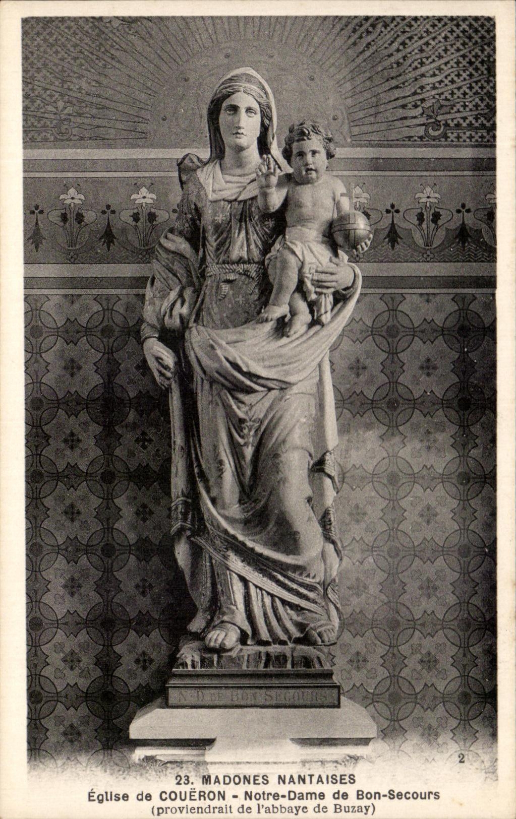 CPA Eglise de Coueron Notre dame de Bon Secours abbaye de Buzay Madones nantaises